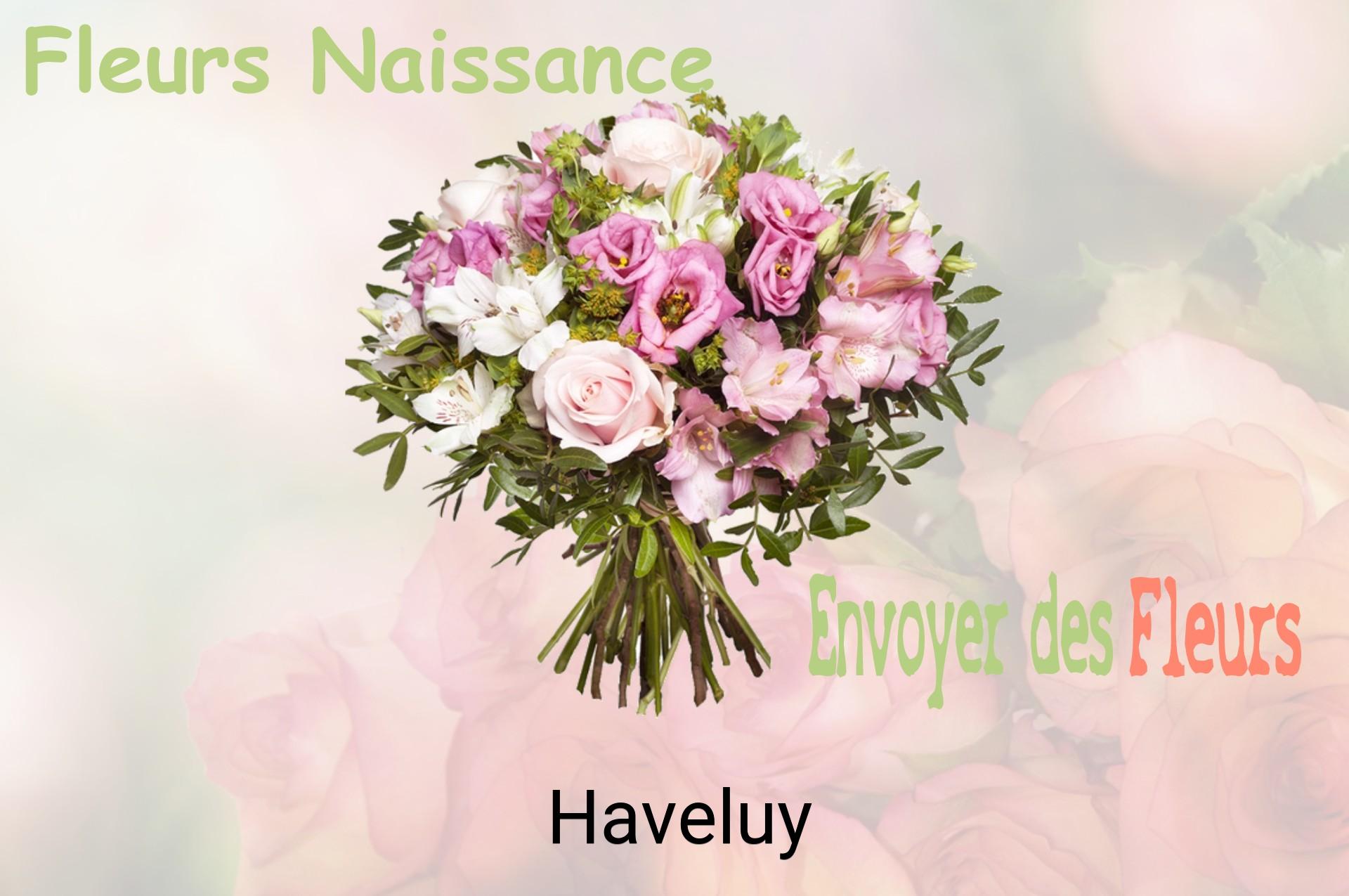 Bouquet de fleurs de naissance livré à Haveluy