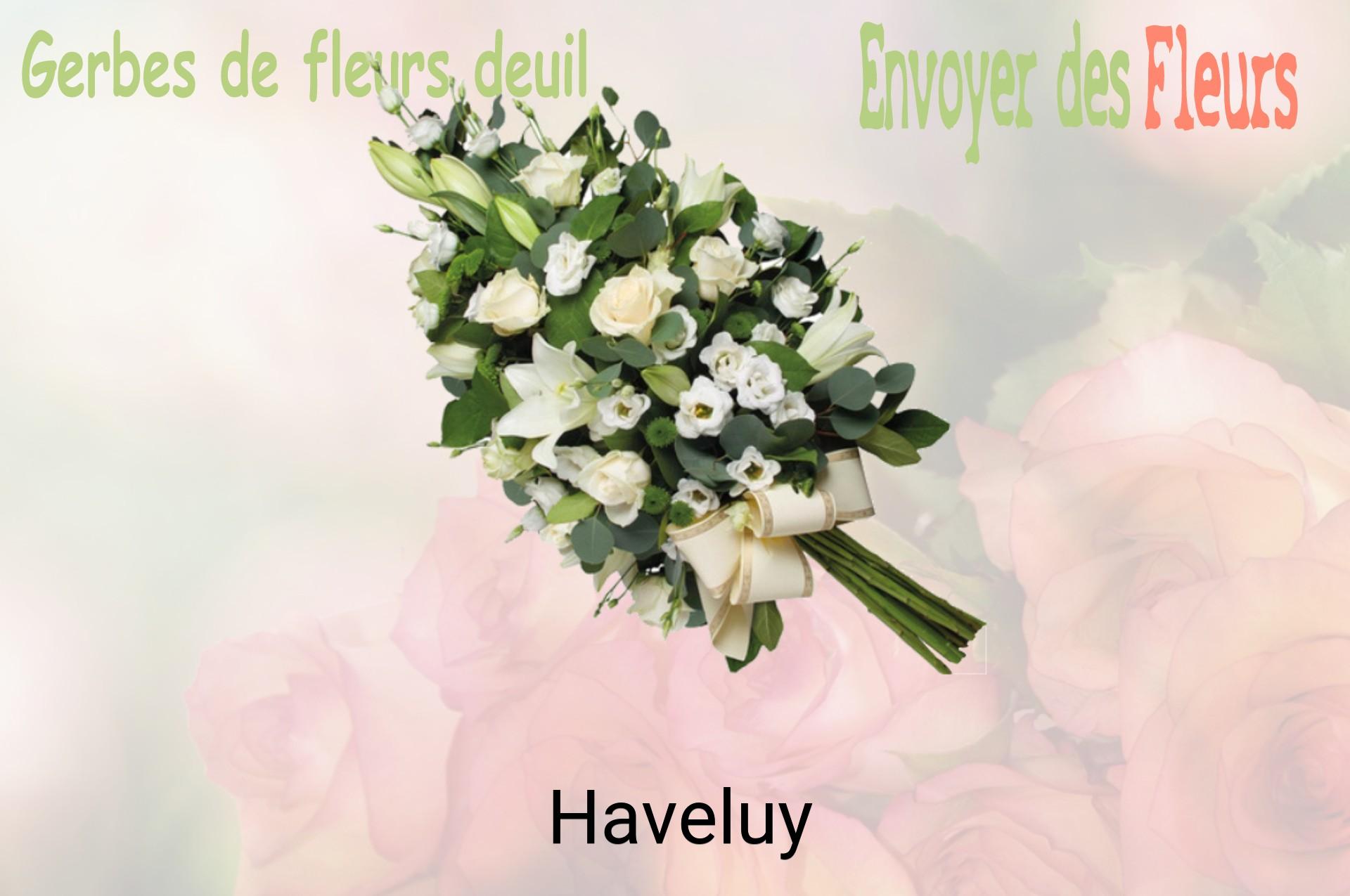 Gerbe de fleurs de deuil livrée à Haveluy